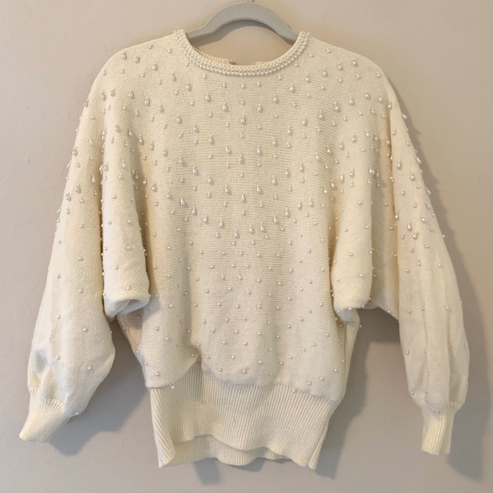 Vintage Pearl Crewneck Sweater Size S
